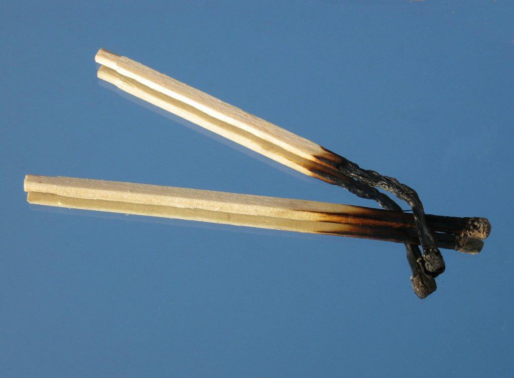 burned down, matches, few, burnout, burnout, burnout, burnout, burnout, burnout